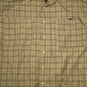Meri Dian Expedition Men's Brown Long Sleeve Collared Casual Dress Shirt Size XL